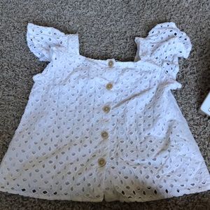 white swiss embroidery tank